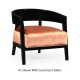 Smoky Black Tub Chair with Back Pillow