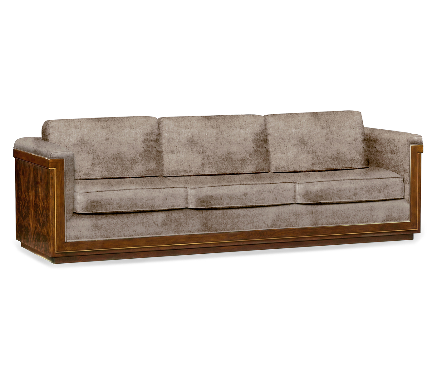 Antique Mahogany Brown High Lustre Sofa