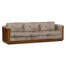 Antique Mahogany Brown High Lustre Sofa