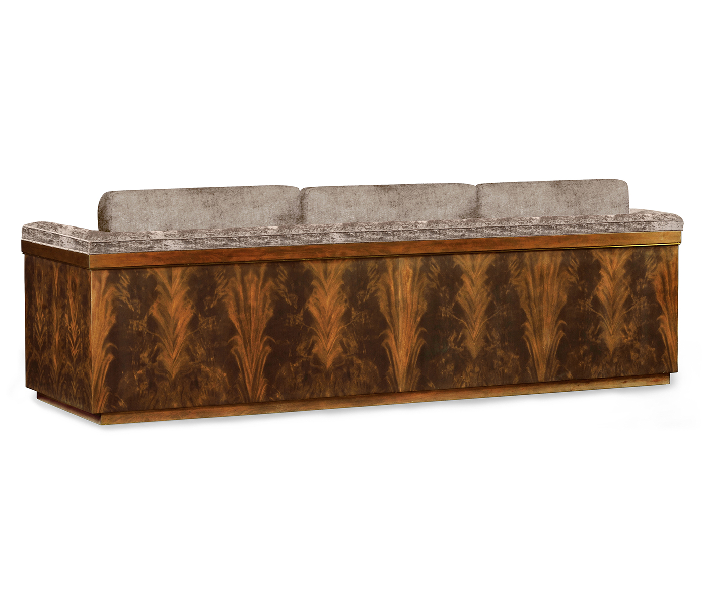 Antique Mahogany Brown High Lustre Sofa