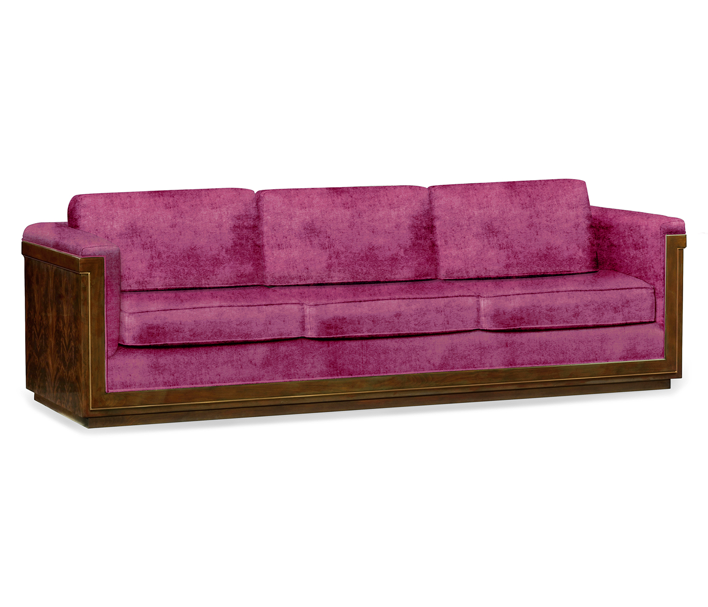 Antique Mahogany Brown High Lustre Sofa