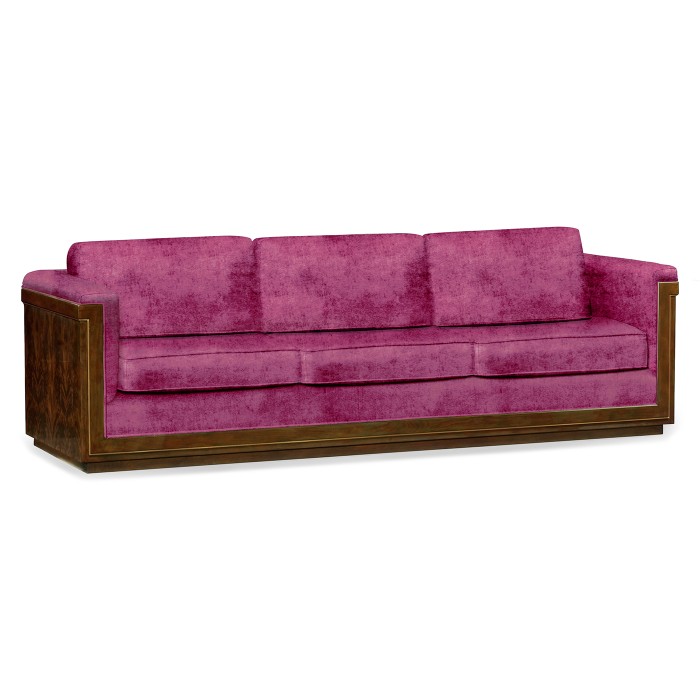Antique Mahogany Brown High Lustre Sofa