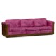 Antique Mahogany Brown High Lustre Sofa