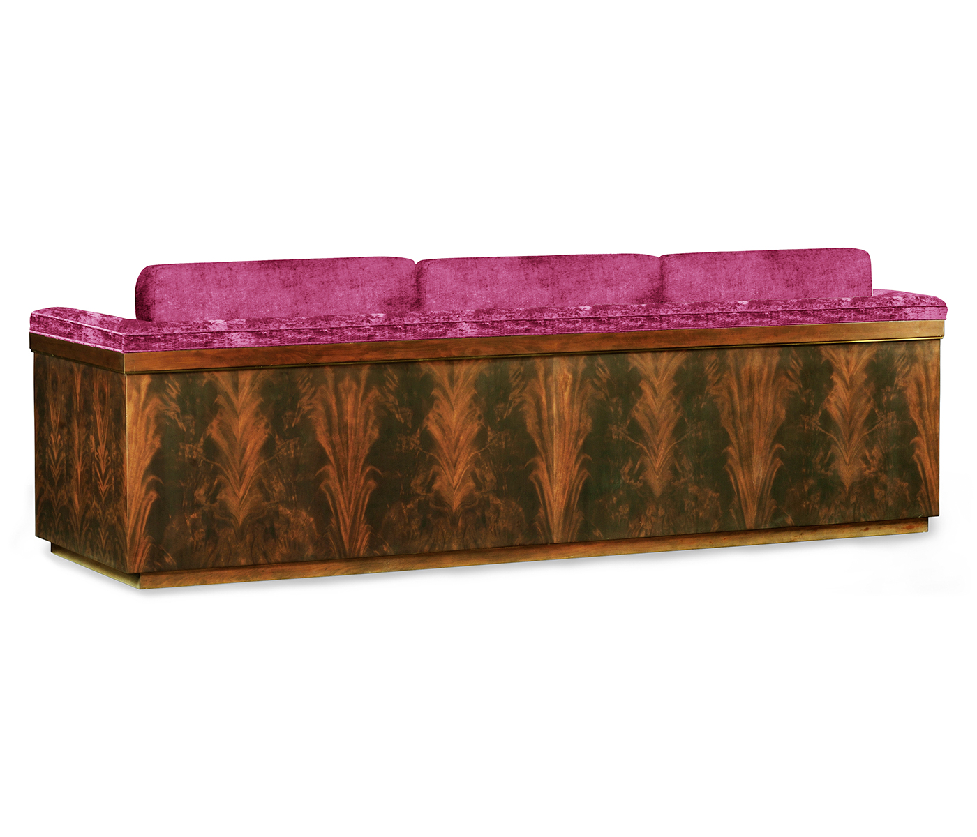 Antique Mahogany Brown High Lustre Sofa