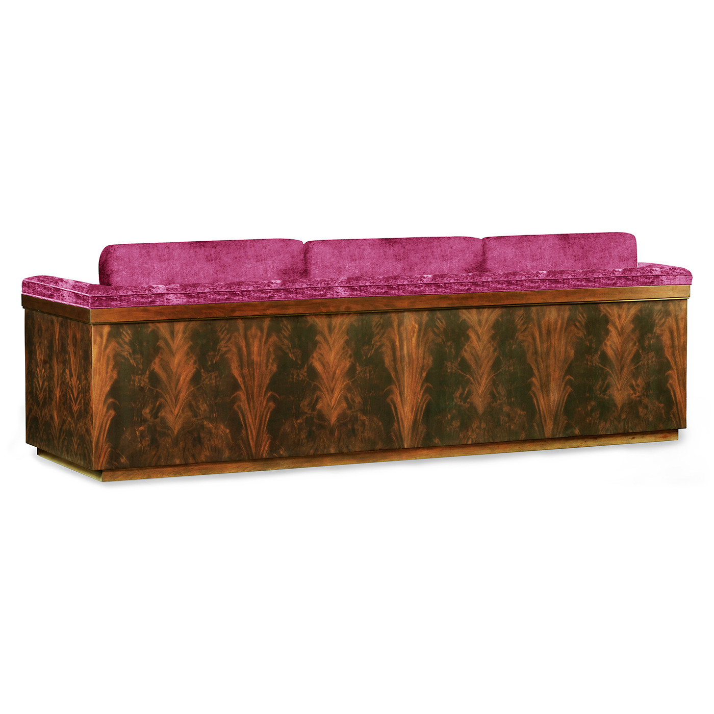 Antique Mahogany Brown High Lustre Sofa