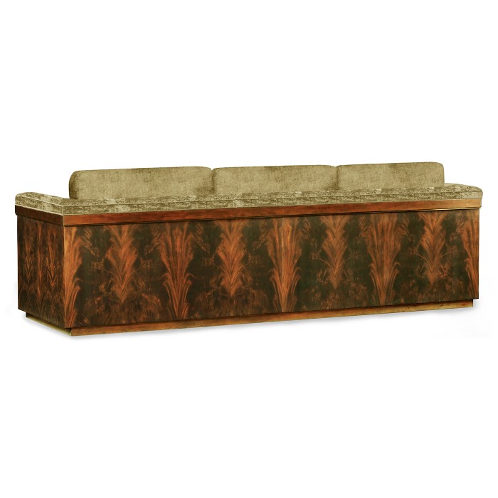 Antique Mahogany Brown High Lustre Sofa