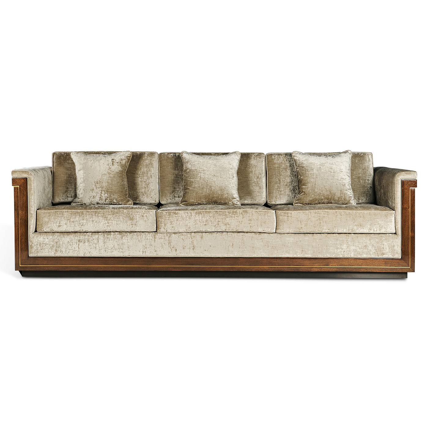 Antique Mahogany Brown High Lustre Sofa