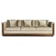 Antique Mahogany Brown High Lustre Sofa