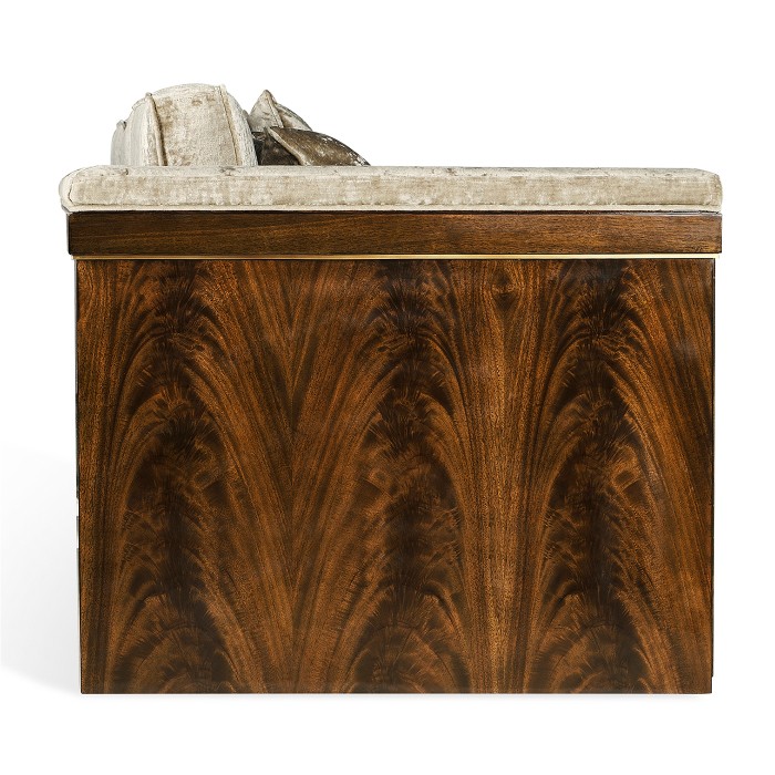 Antique Mahogany Brown High Lustre Sofa