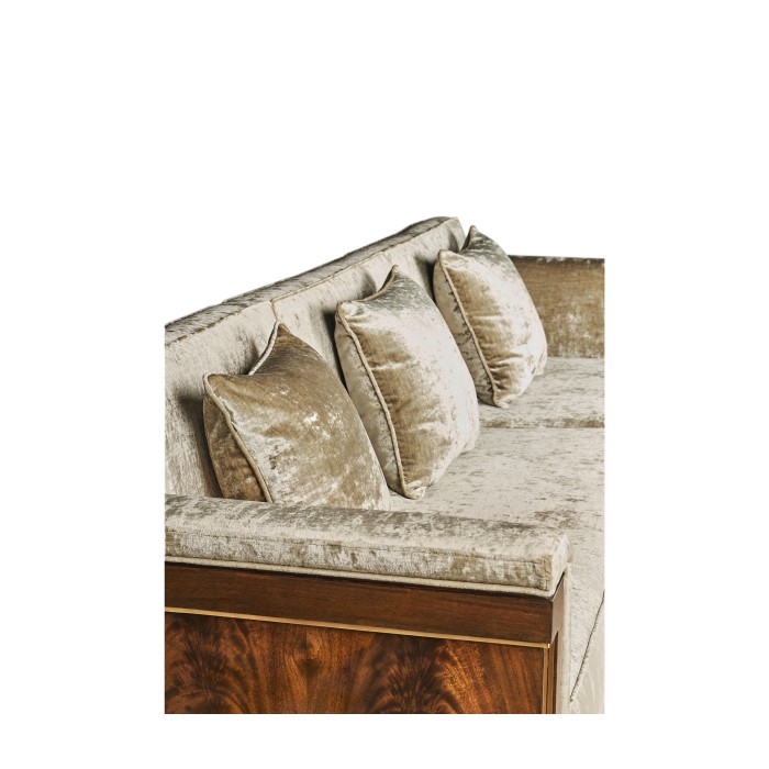 Antique Mahogany Brown High Lustre Sofa