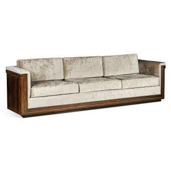 Antique Mahogany Brown High Lustre Sofa