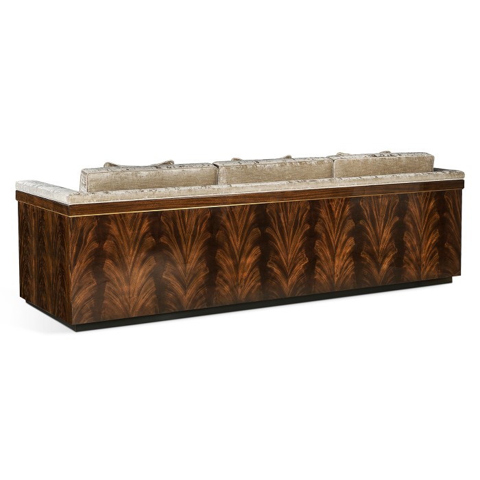 Antique Mahogany Brown High Lustre Sofa