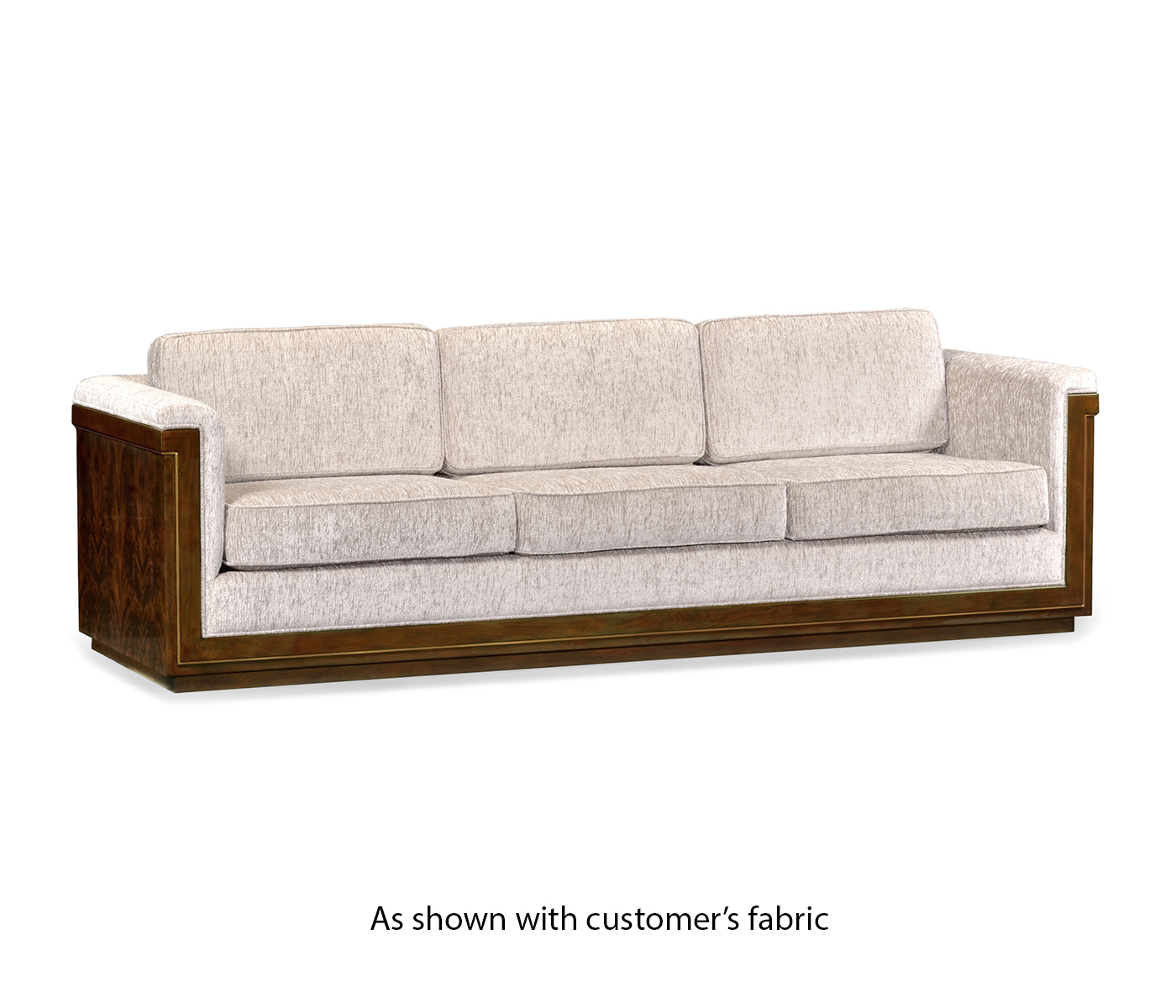 Antique Mahogany Brown High Lustre Sofa