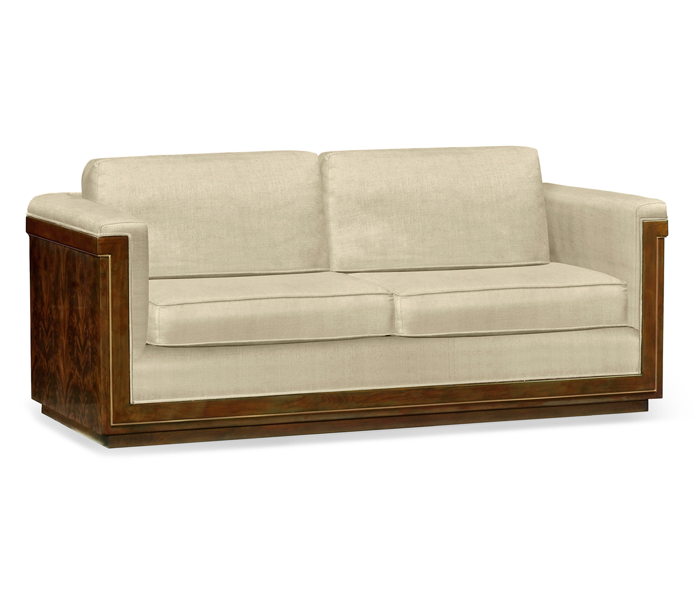 Antique Mahogany Brown High Lustre Sofa