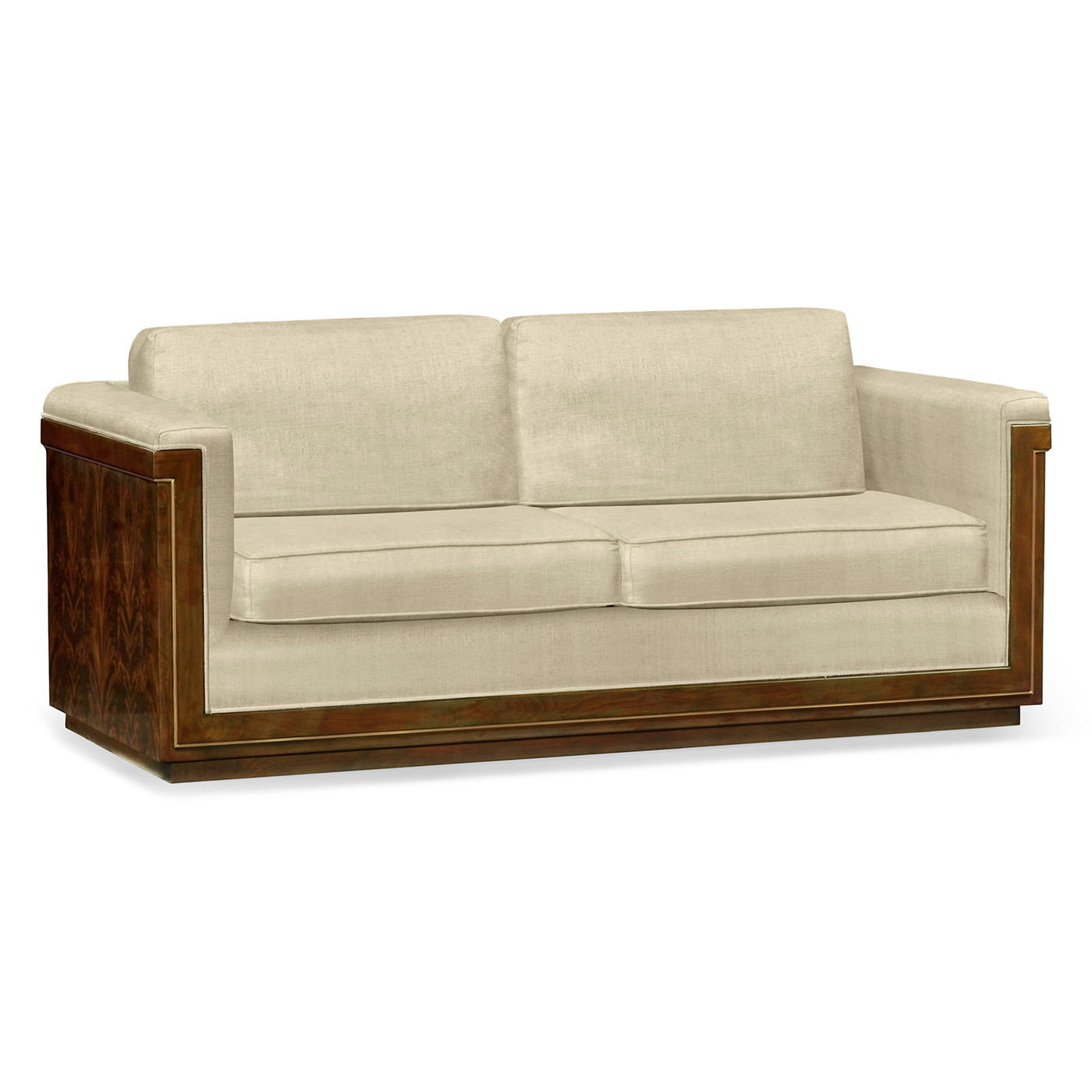 Antique Mahogany Brown High Lustre Sofa