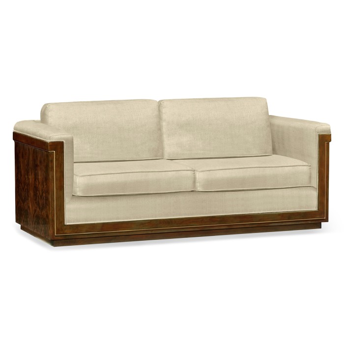 Antique Mahogany Brown High Lustre Sofa