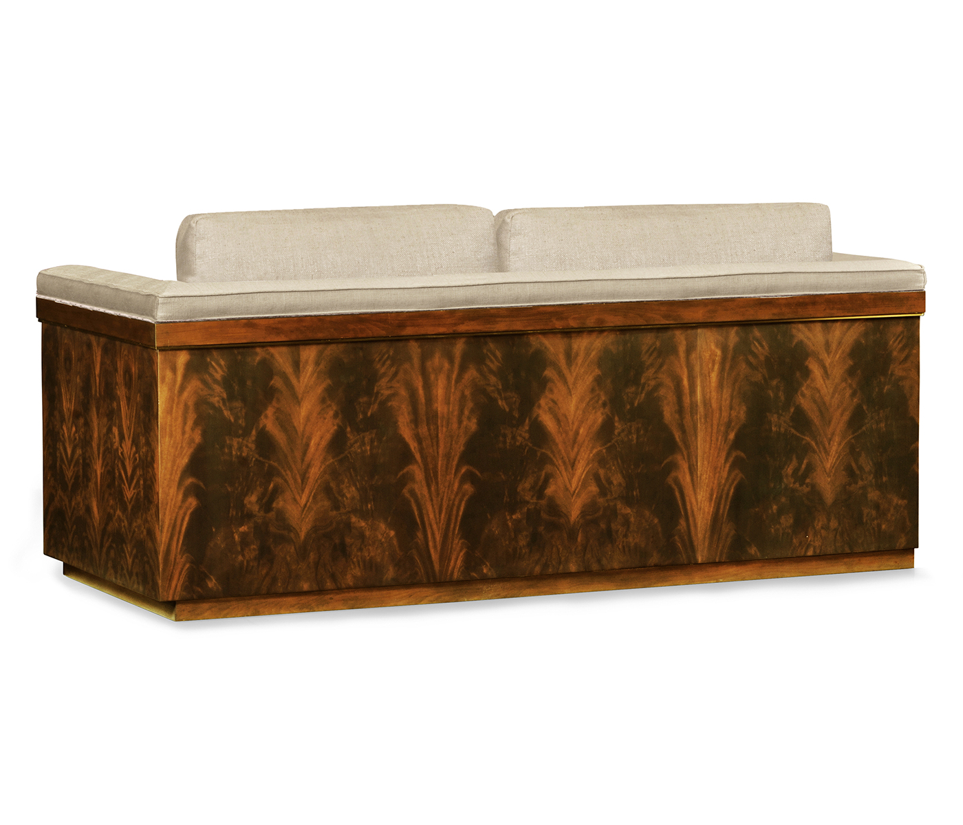 Antique Mahogany Brown High Lustre Sofa