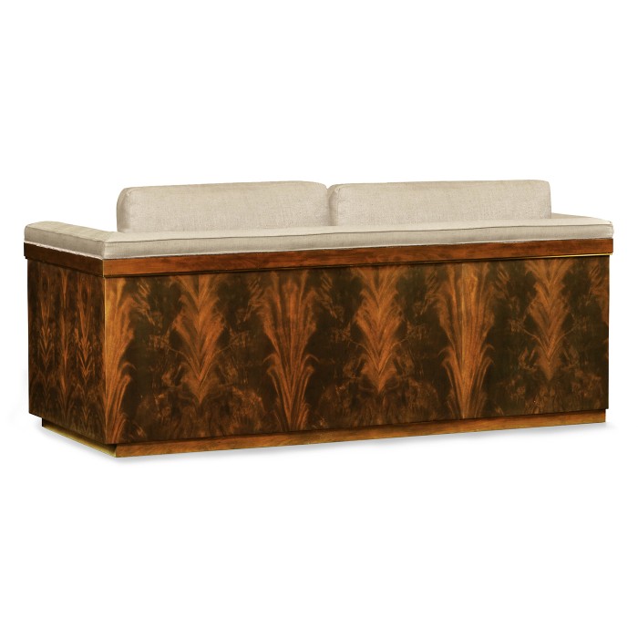 Antique Mahogany Brown High Lustre Sofa