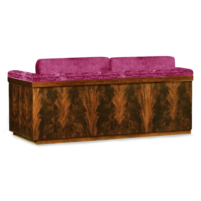 Antique Mahogany Brown High Lustre Sofa