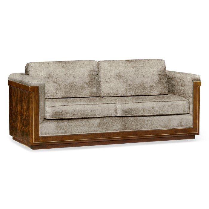 Antique Mahogany Brown High Lustre Sofa