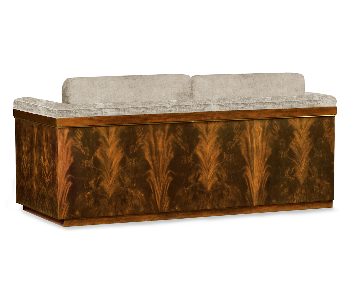 Antique Mahogany Brown High Lustre Sofa