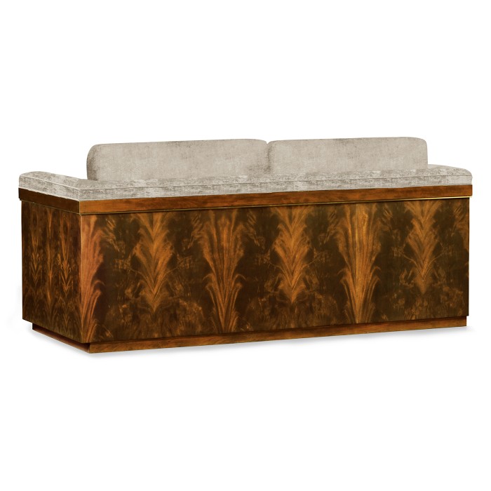 Antique Mahogany Brown High Lustre Sofa