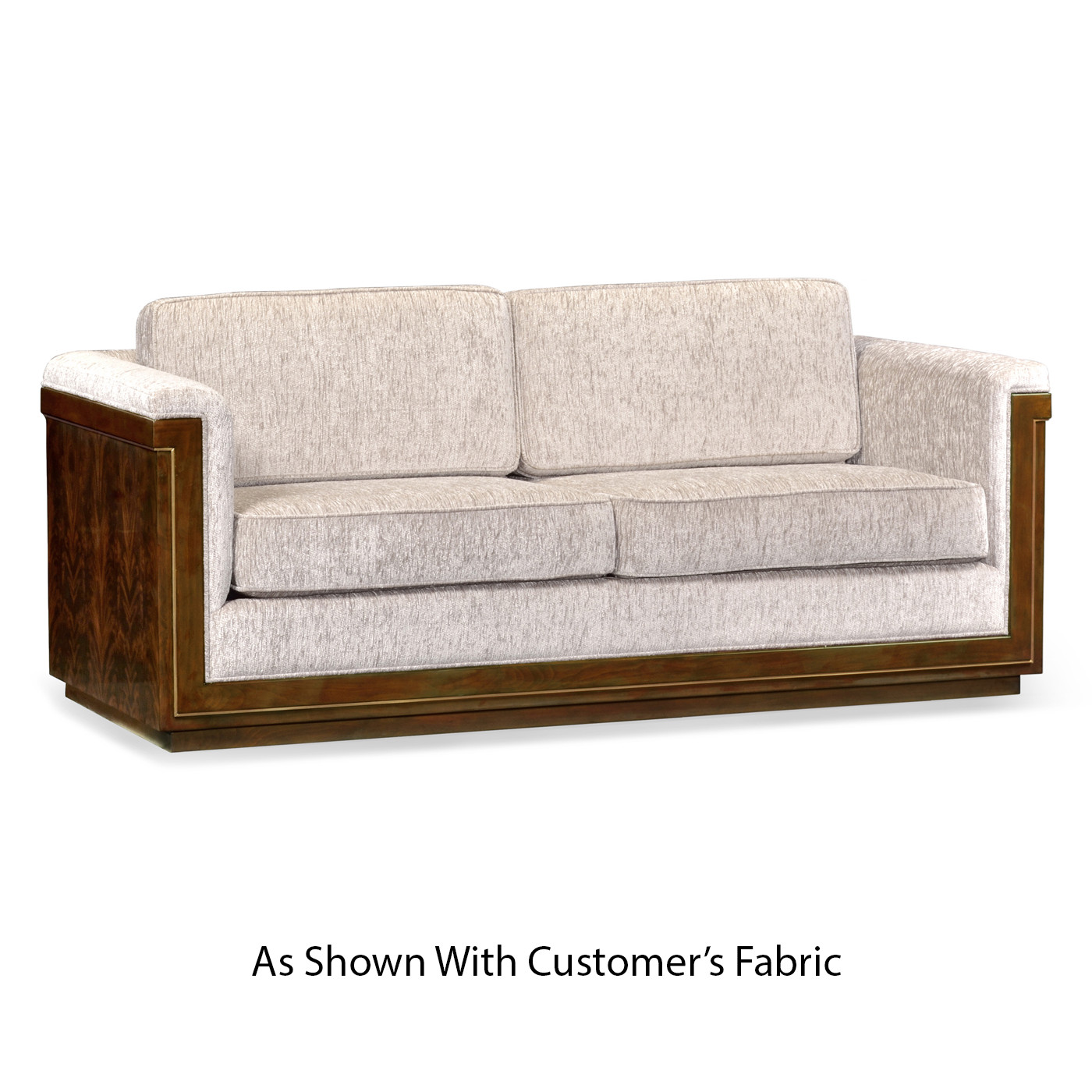 Antique Mahogany Brown High Lustre Sofa