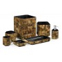 Dark Black Eggshell Bathroom Accessory Set