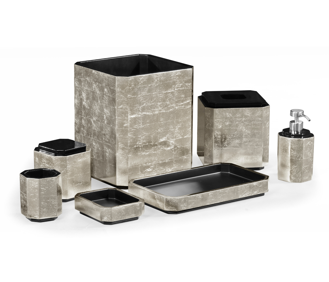 Foil Espresso Bathroom Accessory Set