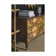 Dark Gold Walnut & Hand Painted TV Cabinet