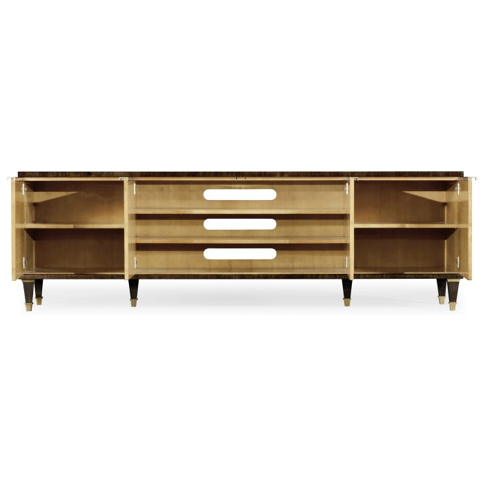 Dark Gold Walnut & Hand Painted TV Cabinet