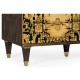 Dark Gold Walnut & Hand Painted TV Cabinet