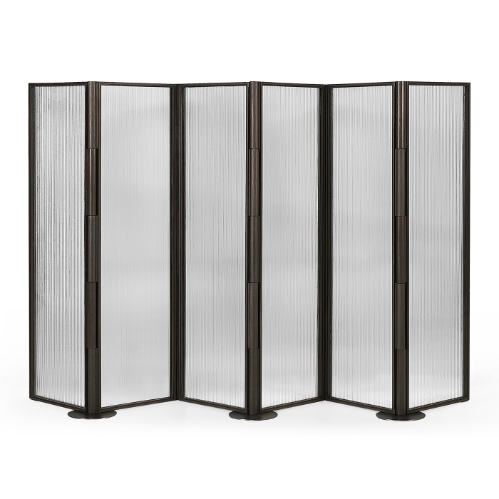 Dark Brown Ash & Grooved Glass Screen