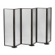Dark Brown Ash & Grooved Glass Screen