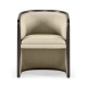 Dark Brown Ash & Woven Rattan Tub Chair
