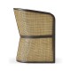 Dark Brown Ash & Woven Rattan Tub Chair