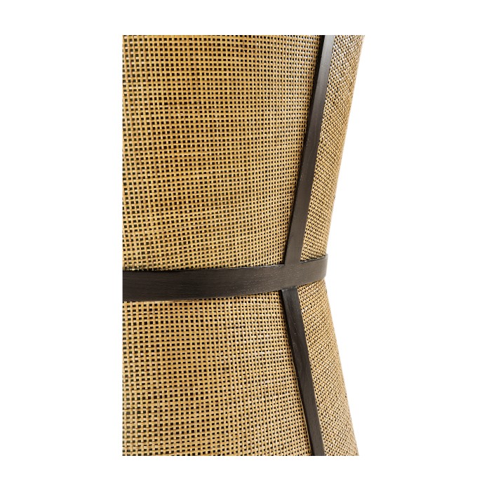 Dark Brown Ash & Woven Rattan Tub Chair