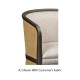 Dark Brown Ash & Woven Rattan Tub Chair