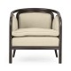 Dark Brown Ash & Woven Rattan Occasional Chair