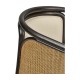 Dark Brown Ash & Woven Rattan Occasional Chair