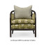 Dark Brown Ash & Woven Rattan Occasional Chair
