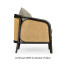 Dark Brown Ash & Woven Rattan Occasional Chair