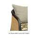 Dark Brown Ash & Woven Rattan Occasional Chair
