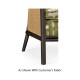 Dark Brown Ash & Woven Rattan Occasional Chair