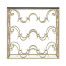 Rectangular Arabesque Silver-Leaf Iron End Table with 20mm Clear Glass Top