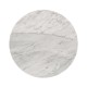 Round Stainless Steel & Faux Calacatta Oro Marble Side Table
