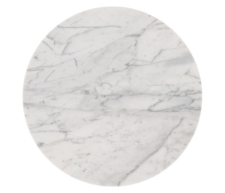Round Charcoal Grey & Faux Calacatta Oro Marble Side Table