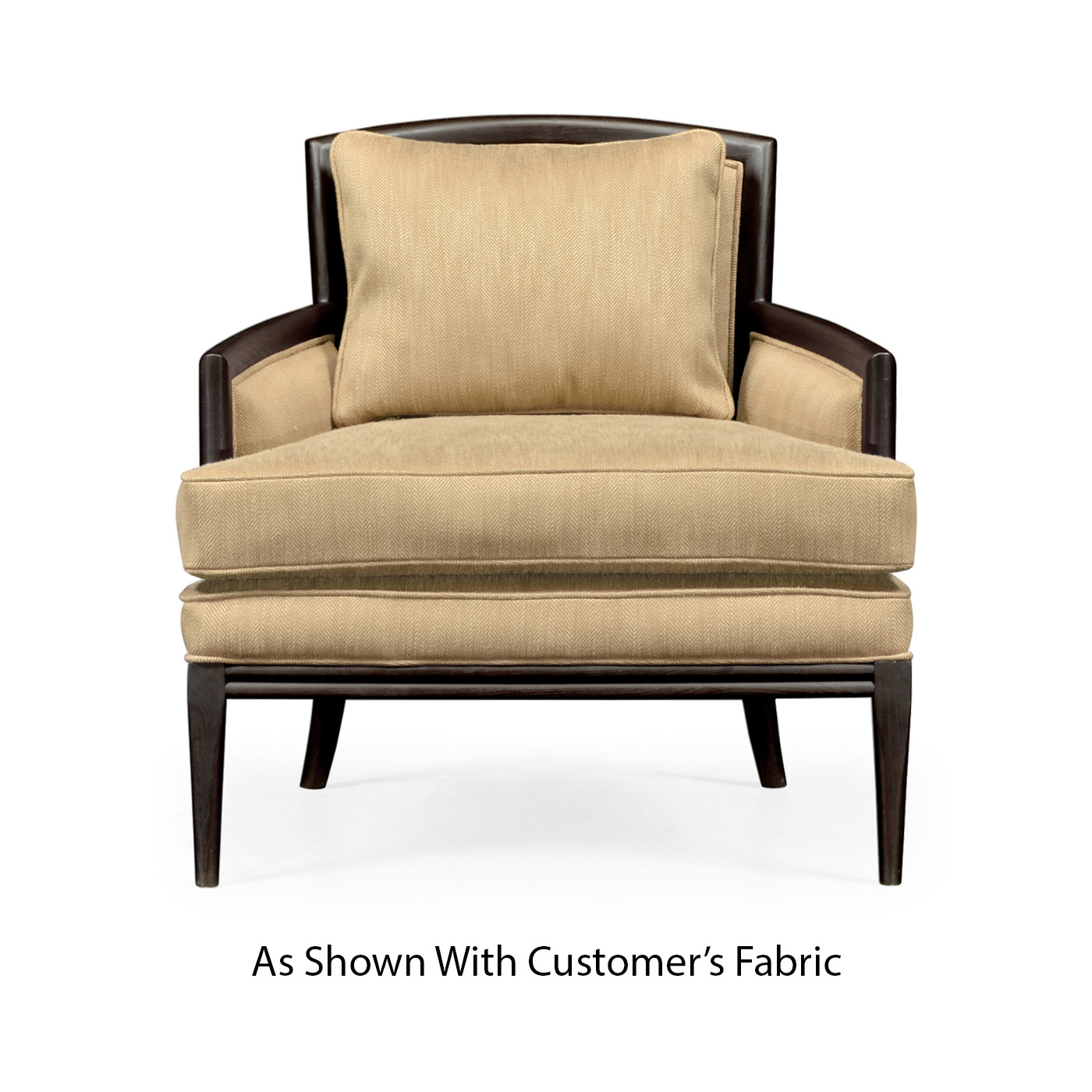 Rounded Back Dark Brown Ash Occasional Chair