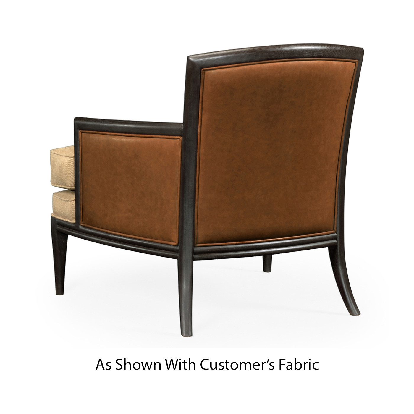 Rounded Back Dark Brown Ash Occasional Chair