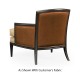 Rounded Back Dark Brown Ash Occasional Chair